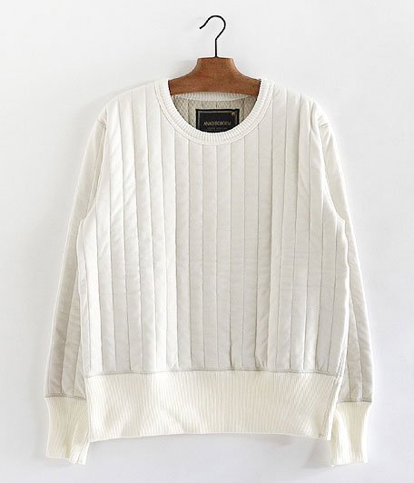  ANACHRONORM Quilted L/S Crew Neck [IVORY]