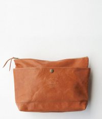 THE SUPERIOR LABOR Leather Clutch Bag L [light brown]