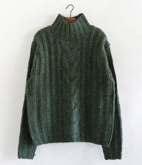  ANACHRONORM Rib Highneck Sweater [GREEN]