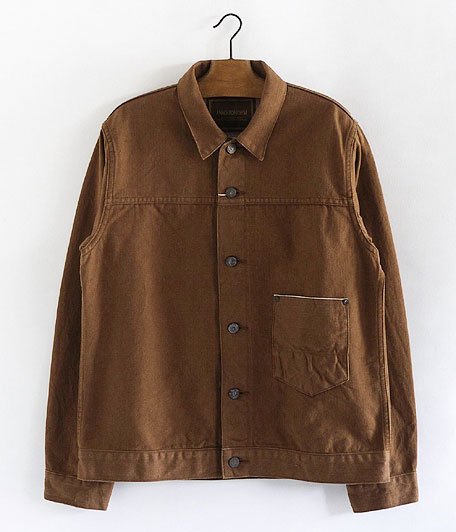  ANACHRONORM Cotton Herringbone Jacket [HAVANA BROWN]