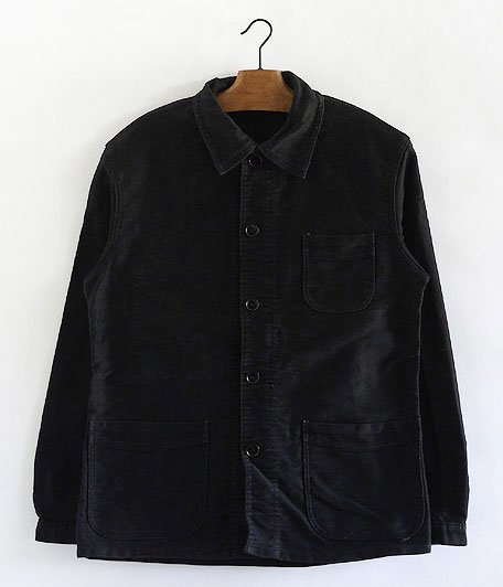 LE MONT ST MICHEL ブラックモールスキンフレンチワークジャケット 