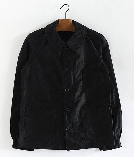 40's ビンテージブラックモールスキンフレンチワークジャケット 