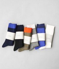  CURLY  BRIGHT SOX  [WHITE / GRAY / BLUE / OLIVE / NAVY / BLACK]