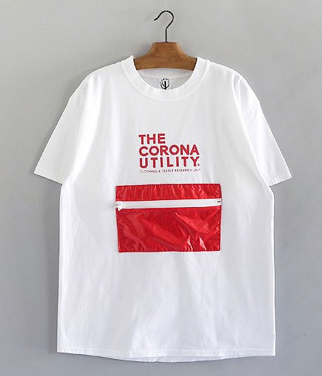  CORONA PACKABLE POCKET TEE [WHITE BODY  RED POCKET]