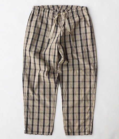  ANACHRONORM Cotton Check Easy Pants [BEIGE CHECK]