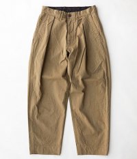  ANACHRONORM Chino Tuck Trousers [BEIGE]
