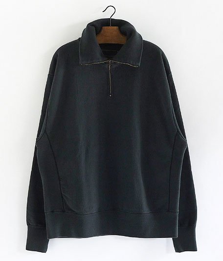 ANACHRONORM Half Zip Sweatshirt [BLACK] - Fresh Service NECESSARY