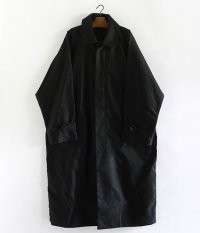  ANACHRONORM Giza Moleskin Balmacaan Coat [BLACK]