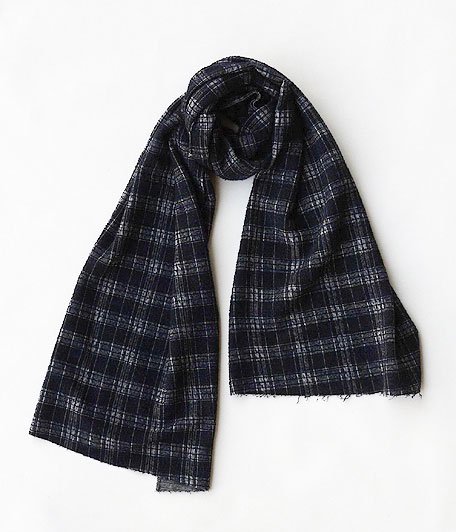  CURLY BLEECKER STOLE [NAVY CHECK]