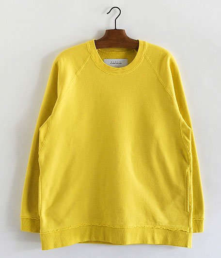  CURLY FROSTED CREW SWEAT [YELLOW]