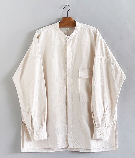 KAPTAIN SUNSHINE Fly Front Band Collar Shirts [ECRU] - Fresh