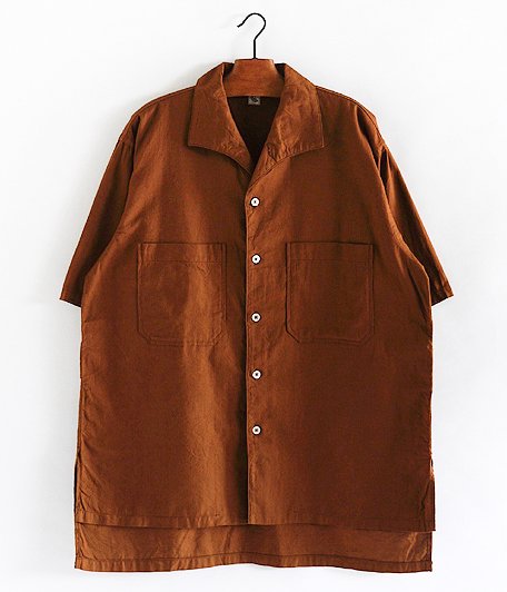  KAPTAIN SUNSHINE Italian Collar Safari Shirt [BROWN]