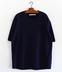  CURLY Cloudy HS Crew Tee [NAVY BLUE]