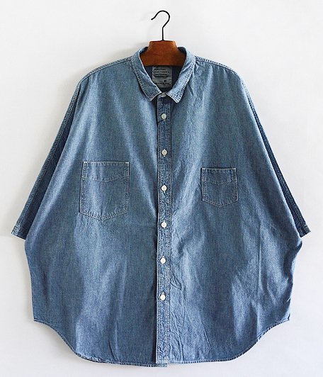 H.UNIT STORE LABEL Chambray Dolman Short Sleeve Shirt [INDIGO