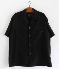  ANACHRONORM Rayon Open Collar Shirt [BLACK]