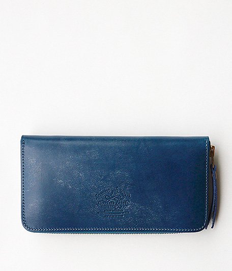  THE SUPERIOR LABOR Bridle Zip Long Wallet [BLUE]
