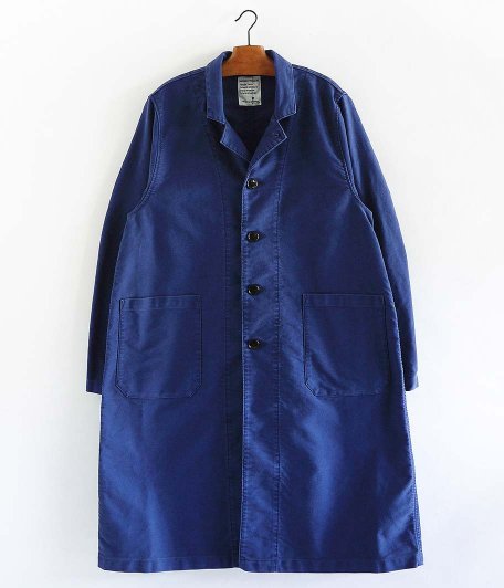  H.UNIT STORE LABEL Moleskin long atelier coat [BLUE]