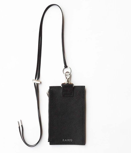 KAIKO Leather Neck Bag M [BLACK] - Fresh Service NECESSARY or ...