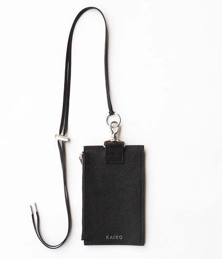  KAIKO Leather Neck Bag M [BLACK]