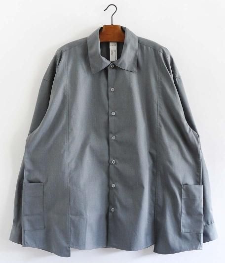 KAIKO RASSEL SHIRT BLACK カイコー シャツ KAIKO（カイコー）の「KAIKO RASSEL SHIRT LS（シャツ/ブラウス