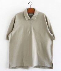  CURLY BRIGHT SS ZIP POLO [GREGE]