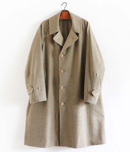 KAPTAIN SUNSHINE Reversible Chesterfield Coat [KHAKI GUNCLUB CHECK ...