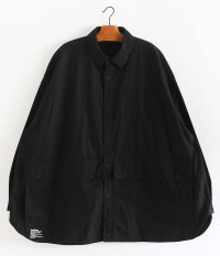  Fresh Service Cargo Pocket Regular Collar Utility Shirt [BLACK]