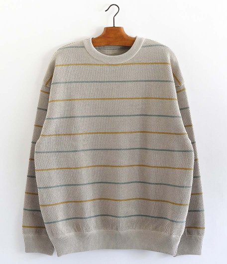 crepuscule Moss Stitch Border L/S Sweat [BEIGE] - Fresh Service