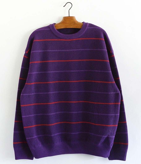 crepuscule Moss Stitch Border L/S Sweat [PURPLE] - Fresh Service NECESSARY  or UNNECESSARY NEAT OUTIL YOKE VINTAGE などの通販 RADICAL