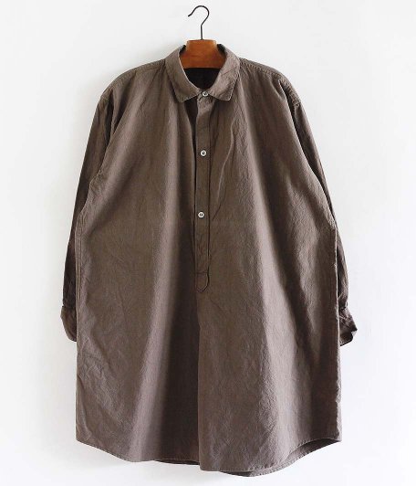 イタリア軍 プルオーバーシャツ ［Dead Stock / Overdyed Graybrown