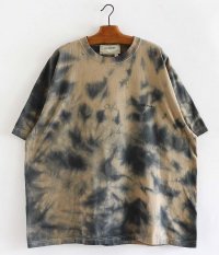  ANACHRONORM Pigment tie dye T-shirt [BEIGE / BLACK]