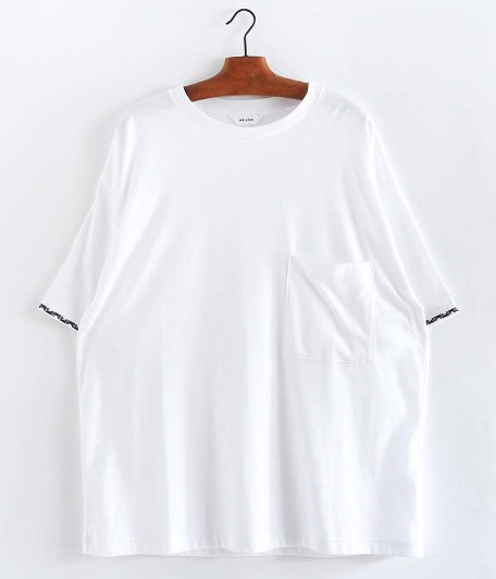  WELLDER Embroidery Half Sleeve T-Shirt [WHITE]