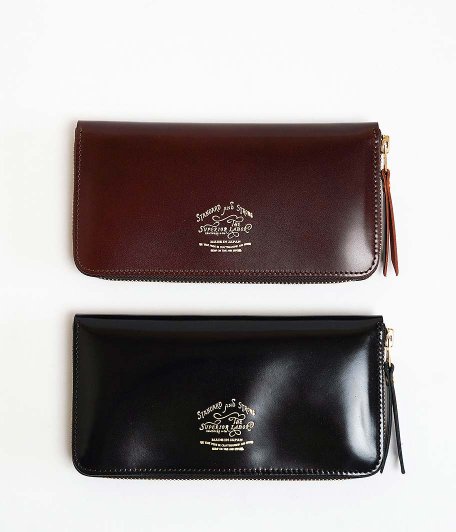  THE SUPERIOR LABOR Cordovan Zip Long Wallet [BURGUNDY / BLACK]