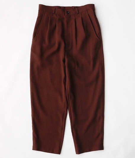  ENCOMING ST TUCK TROUSERS [BROWN]