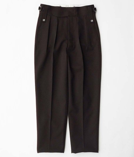  NEAT Wool Gabardine Beltless [BROWN]