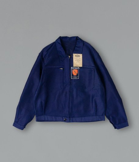 古着屋Arabesque60~70s KONECO モールスキン フランス フレンチワークジャケット 青