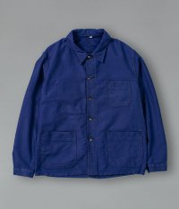  ブルーモールスキンフレンチワークジャケット