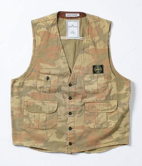 STONE  Supreme カモフラージュ ベスト Supreme Stone Island Camo Cargo Vest Black Camo カーゴベスト