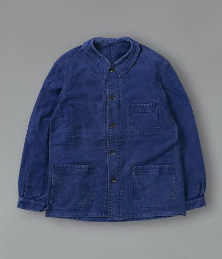 ネット通販激安  ブルーモールスキンワークジャケット 1950s カバーオール