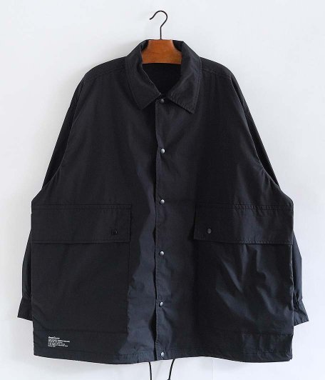  Fresh Service SIDE POCKETS STRETCH OVER SHIRT [BLACK]