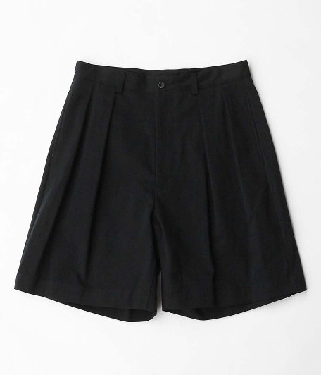 A.PRESSE Two Tuck Chino Shorts [BLACK] - KAPTAIN SUNSHINE