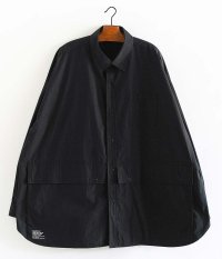  Fresh Service Cargo Pocket Regular Collar Utility Shirt [BLACK]