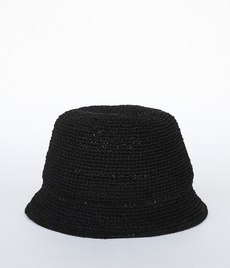 NOROLL RAFFIA BUCKET HAT [BLACK] - KAPTAIN SUNSHINE NECESSARY or 