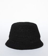  NOROLL RAFFIA BUCKET HAT [BLACK]