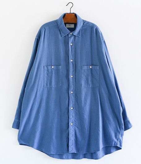  HERILL Cotton Cashmere Brush Work Shirts [BLUE]