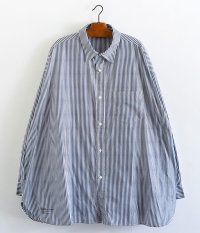  Fresh Service CORPORATE STRIPE REGULAR COLLAR SHIRT [NAVY STRIPE]