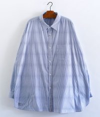  Fresh Service CORPORATE STRIPE REGULAR COLLAR SHIRT [BLUE NARROW STRIPE]