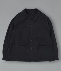 コットンツイルフレンチワークジャケット [Overdye/BLACK]
