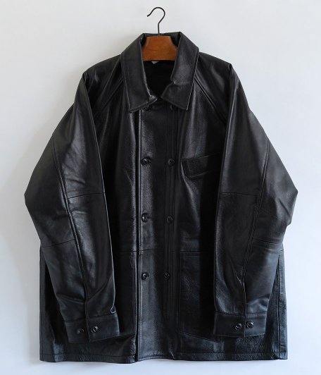  CCU L.C COVERALL SHIRT [COW SKIN / BLACK]