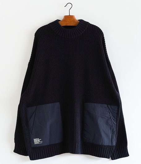 Fresh Service HIGH NECK COMBAT KNIT [NAVY] - Fresh Service